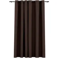 vidaXL Gordijn linnen-look verduisterend met ogen 290x245 cm taupe