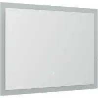 Posseik Spiegel van 70x53 cm met LED-verlichting, badkamerspiegel, bediening via touchsensor