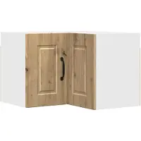 vidaXL Wandhoekkast PORTO Artisan Eiken 57 x 57 x 40 cm Bewerkt hout
