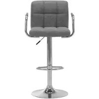vidaXL Barstoel, zwart, met stoffen bekleding