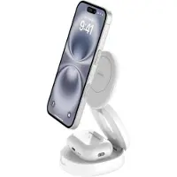 Belkin WIZ035kqwh Boostcharge Qi2 15w Z-fold 2-in-1 Draadloze Oplader