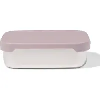 HEMA Lunchbox 14.3x18.9x5.8cm rvs donkerroze (donkerroze)