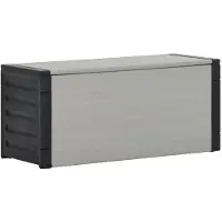 vidaXL Tuinafvalbak 85x34x40 cm grijs