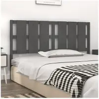 vidaXL Hoofdbord 165,5x4x100 cm massief grenenhout grijs