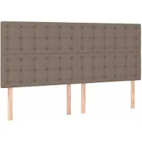 vidaXL Hoofdbord taupe 180x5x118/128 cm Stof
