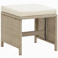 vidaXL Tuinset voor buiten, 9-delig, met kussens, van polyrotan, kleur beige