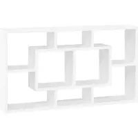 vidaXL Wandschap 8 vakken hoogglans wit