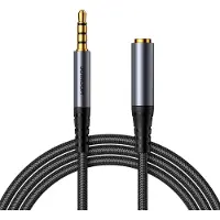 JOYROOM - 3.5mm Male naar 3.5mm Female - 1.2 meter - Mini Jack Audio kabel - Geschikt voor apparaten met een 3.5mm aansluiting - Zwart