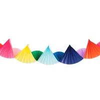 HEMA Slinger papieren waaiers meerkleurig 6m (multicolor)