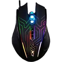 A4Tech X87 Muis Ambidextrous USB Type-A Optische 2400 DPI (Bedraad), Muis, Zwart