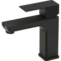 Domino AQUILA Wastafelkraan Laag - Zwart - Ééngreeps Mengkraan - Keramische Cartouche - Messing - Hoogte 16cm