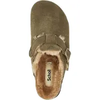 Scholl Klomp Women Fae New F Suede Sa Khaki-Schoenmaat 42