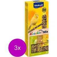 Vitakraft Kanarie Kracker 3 stuks - Vogelsnack - 3 x Sinaasappel&Sesam&Kiwi