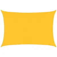 vidaXL Zonnezeil 160 g/m² rechthoekig 3,5x4,5 m HDPE geel
