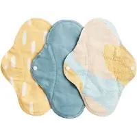 Imse wasbaar maandverband - 3 stuks - Normaal/dagverband - Blue Sprinkle - Geel denim mix