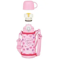 Thermos Active RVS 600ml - Roze, met 2 doppen & doosje