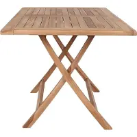 Ebuy24 Oline tuintafel 80x120 cm massief teakhout.