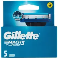 Gillette Mach3 Turbo Navulmesjes (verpakking van 5 stuks)