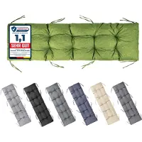 Garronda Bankkussen 180x50 cm – 10 cm dik – Waterafstotend & UV-bestendig – met Banden – Groen GD-AM-Bono