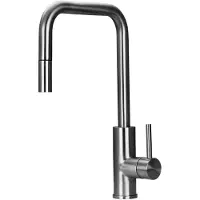 Pure.Sink Luxion massief RVS keukenkraan square met uittrekbare uitloop PLXSQUA-02