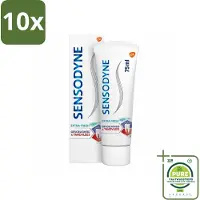Sensodyne 10 x - Tandpasta - Gevoeligheid & Tandvlees - Extra Fresh - 75 ml - Grootverpakking - Tandpasta Gevoelige Tanden - Tandvleesproblemen - Tandplak - Gevoelige Tanden - Tandvleesverzorging