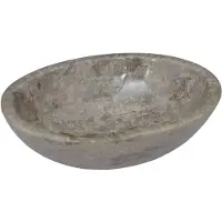 vidaXL Gootsteen 53x40x15 cm marmer grijs