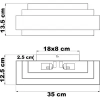 LumenXL Moderne wandlamp houtoptiek - Kayu