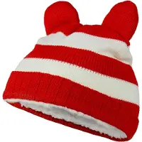 Apollo - Feest baby muts - Warme babymuts carnaval - Rood-wit - one size - one size - Baby muts oeteldonk - Carnaval - Feestartikelen - Party
