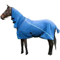 Harry's Horse Cooler- vliegendeken Mesh Pro met hals - maat 115/155 - blue