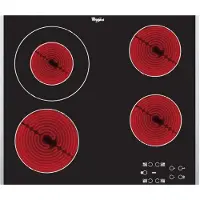 Whirlpool AKT 8130 BA, zwart, inbouwmodel, keramisch, glasplaat, 4 zones, 4 zones