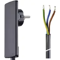 Evoline 151000151100 Stroom Aansluitkabel Zwart 1.50 m