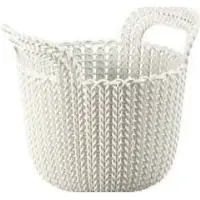 Curver Decoratieve ronde mand Knit 3 L gebreid wit