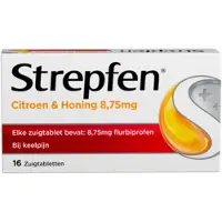 Strepfen Citroen & honing 16 zuigtabletten