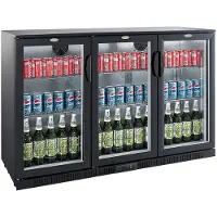 CombiSteel Barkoelkast - 330L - Zwart - Statisch + Ventilator - 1350x520x900mm - Horeca Koelkast
