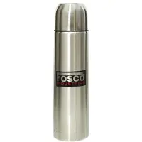 Fosco thermosfles 1 liter chroom