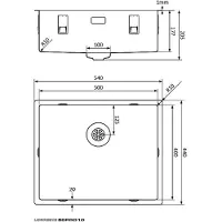 Lorreine Pro spoelbak 50x40cm 50PRO10