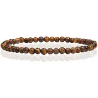 Memphis Natuursteen Armband - 4mm Matte Tiger Eye