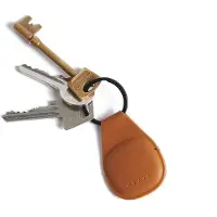 Mujjo Canopy Leren AirTag 1 / 2 Sleutelhanger Bruin