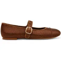 Steve madden Dory Flat Shoes Brown Satin Size: 39 | Ballerina Shoes Outlet | Dames | Bruin