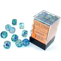 Chessex Nebula Oceanic/gold Luminary D6 12mm Dobbelsteen Set (36 stuks)