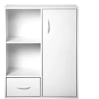 CALICOSY - Opbergrek met 2 vakken 1 lade en 1 kast 62x30x80cm