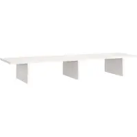 vidaXL Monitorstandaard 100x27x15 cm massief grenenhout wit