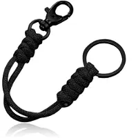 LGT JWLS Paracord Karabijnsluiting & Sleutelring - Black
