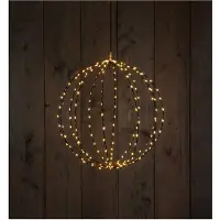 Annas collection Metal 40 cm 3D Ball Black With 192Led Classic Warm en Copper Wi Anna's Collection