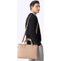 WITTCHEN 14,5-inch laptoptas voor heren van kunstleer, beige, beige, eco-leer