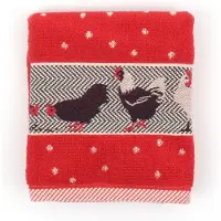 Bunzlau Castle Keukendoek Chickens Rood
