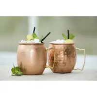 COSY&TRENDY COSY & TRENDY DRINKBEKER KOPERKLEURIG MET HANDVAT 12 STUKS IN VERPAKKING