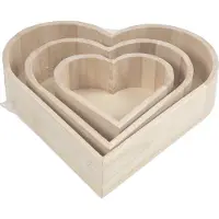 Packlinq Hartvormige schalen, h: 13-25 cm, diepte 5-5,2 cm, Keizerin boom, 3stuks