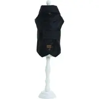 Croci - Hondenjas - Regenjas - Montreal - Kleur: Zwart - Ruglengte: 15 cm