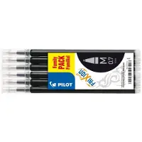 Pilot Rollerpenvulling friXion medium zwart set à 6 stuks